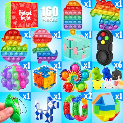 Sensory Fidget Toy Set – 180 Pieces