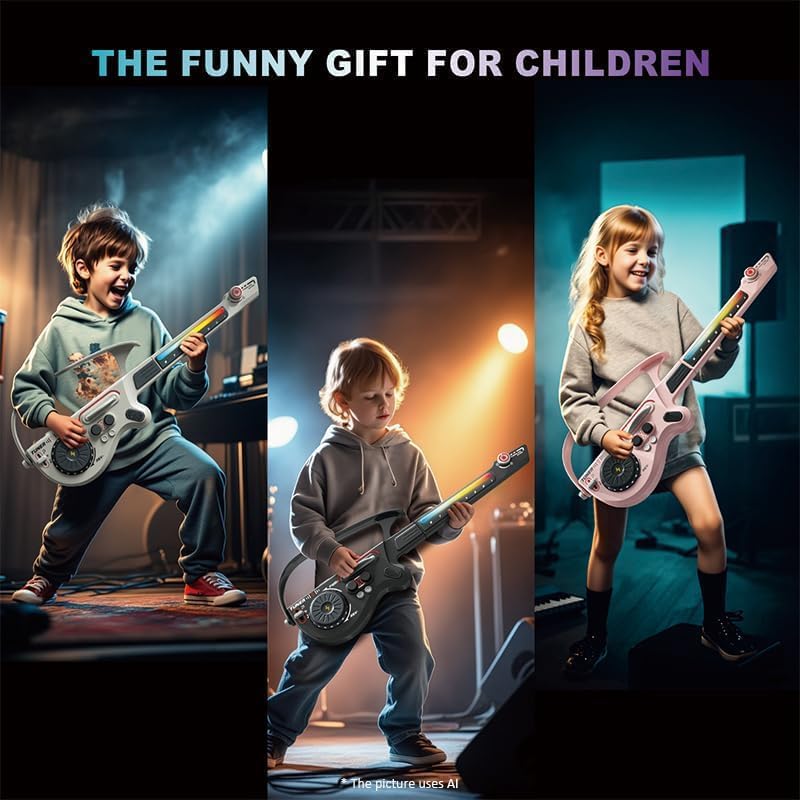 Kids Smart Electric Guitar with Lights & Bluetooth