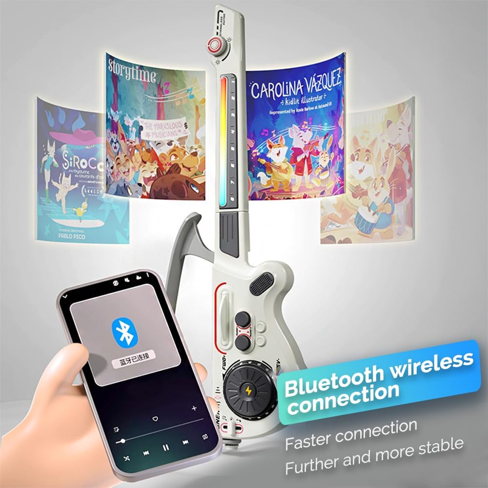 Kids Smart Electric Guitar with Lights & Bluetooth