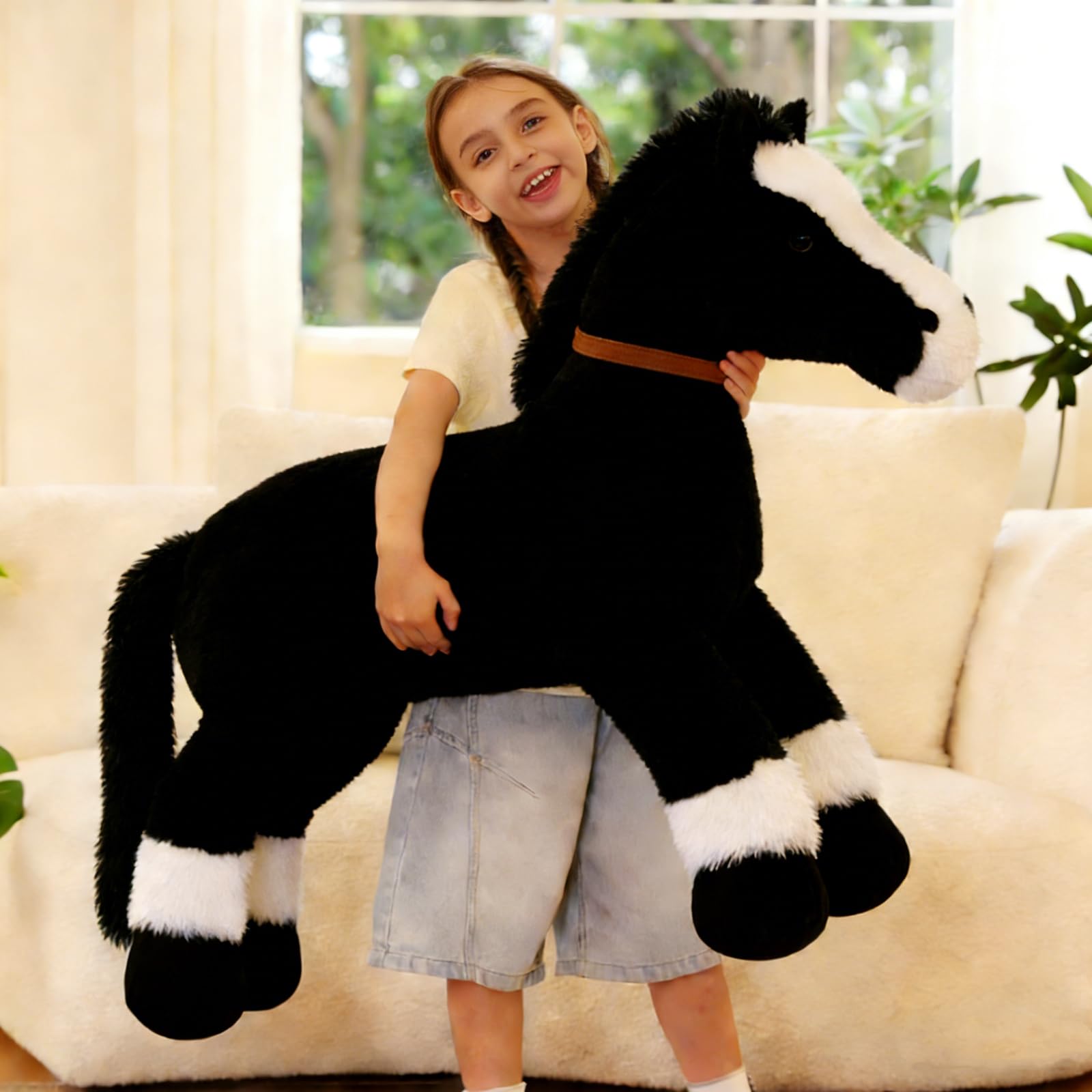 Tezituor Oversized Stuffed Horse Plush Toy