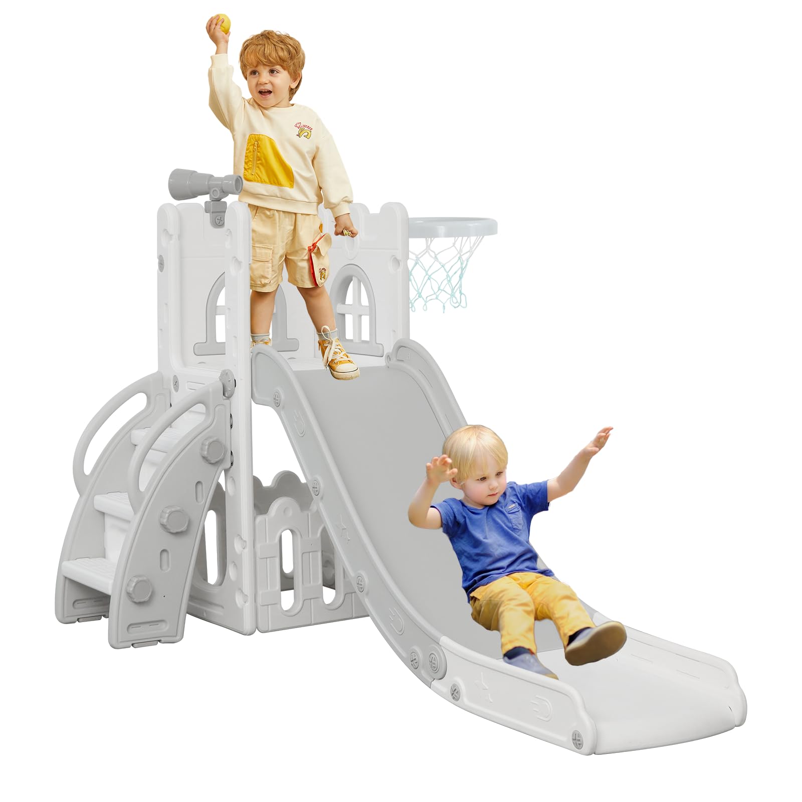 6-in-1 Toddler Slide & Climber Playset