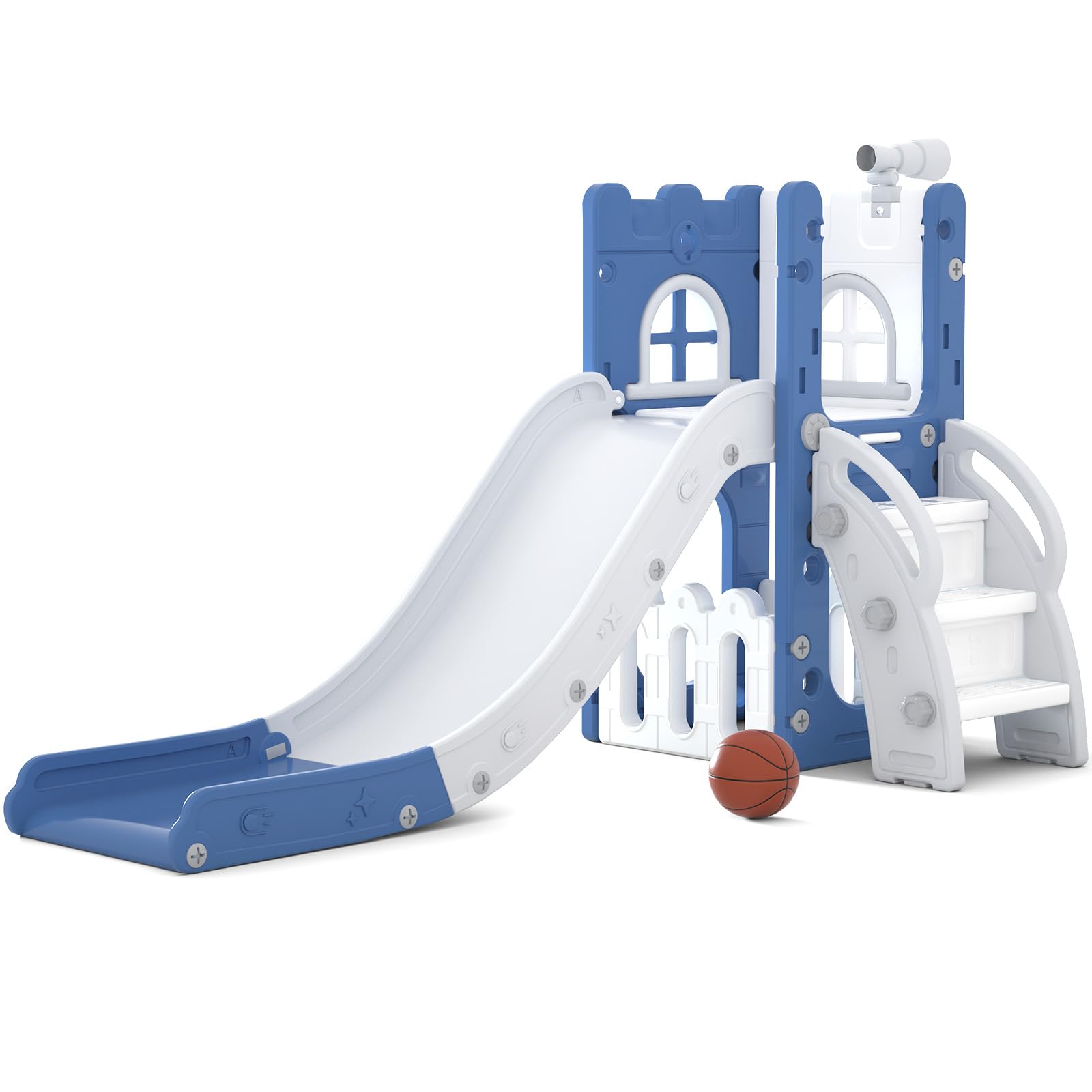 6-in-1 Toddler Slide & Climber Playset