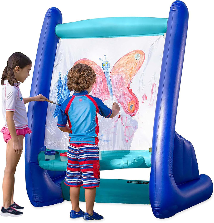 Double-Sided Kids Art Easel Inflatable Playset