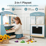 Kids Grocery Store & Puppet Theater Playset