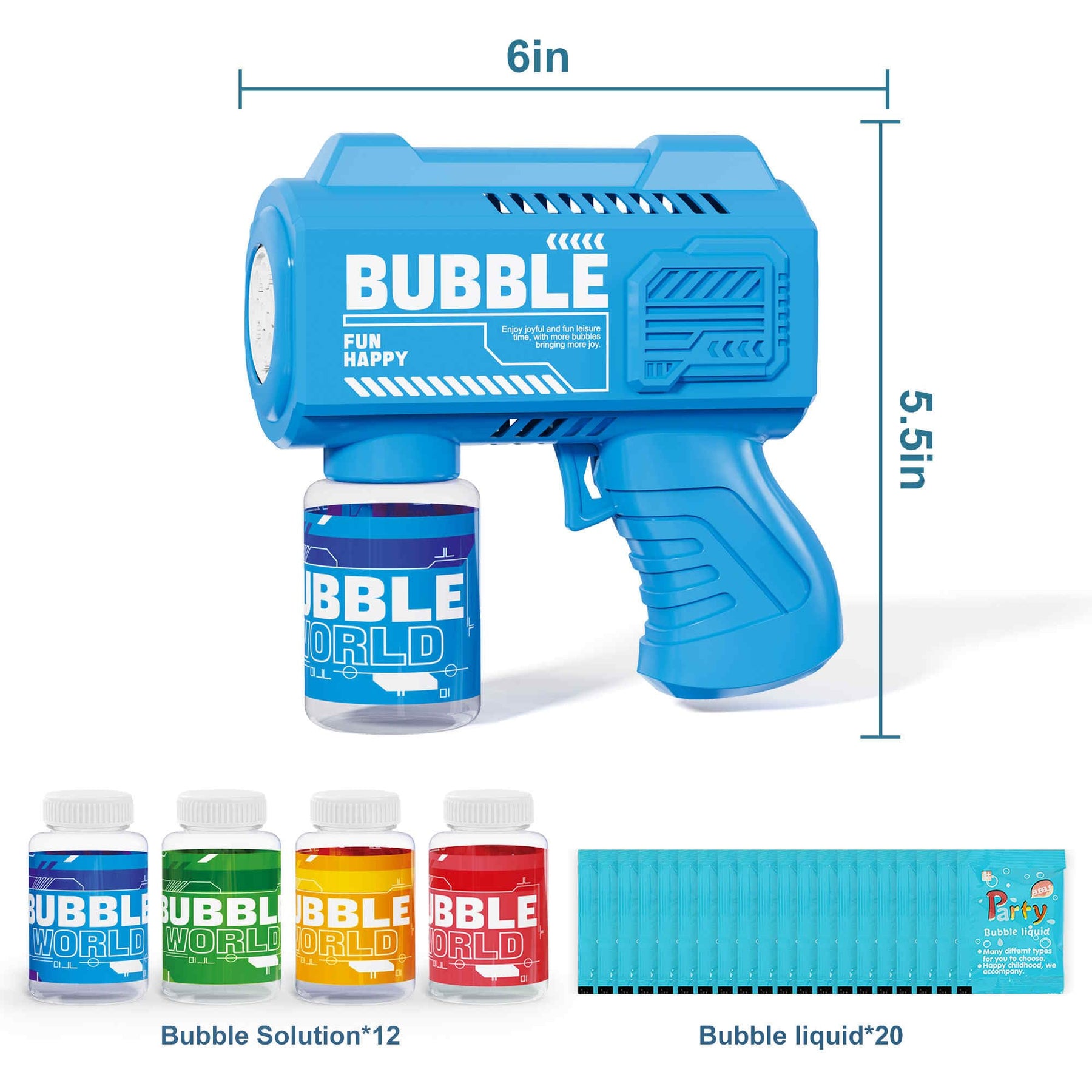 Automatic Bubble Gun Set – 8 Pack