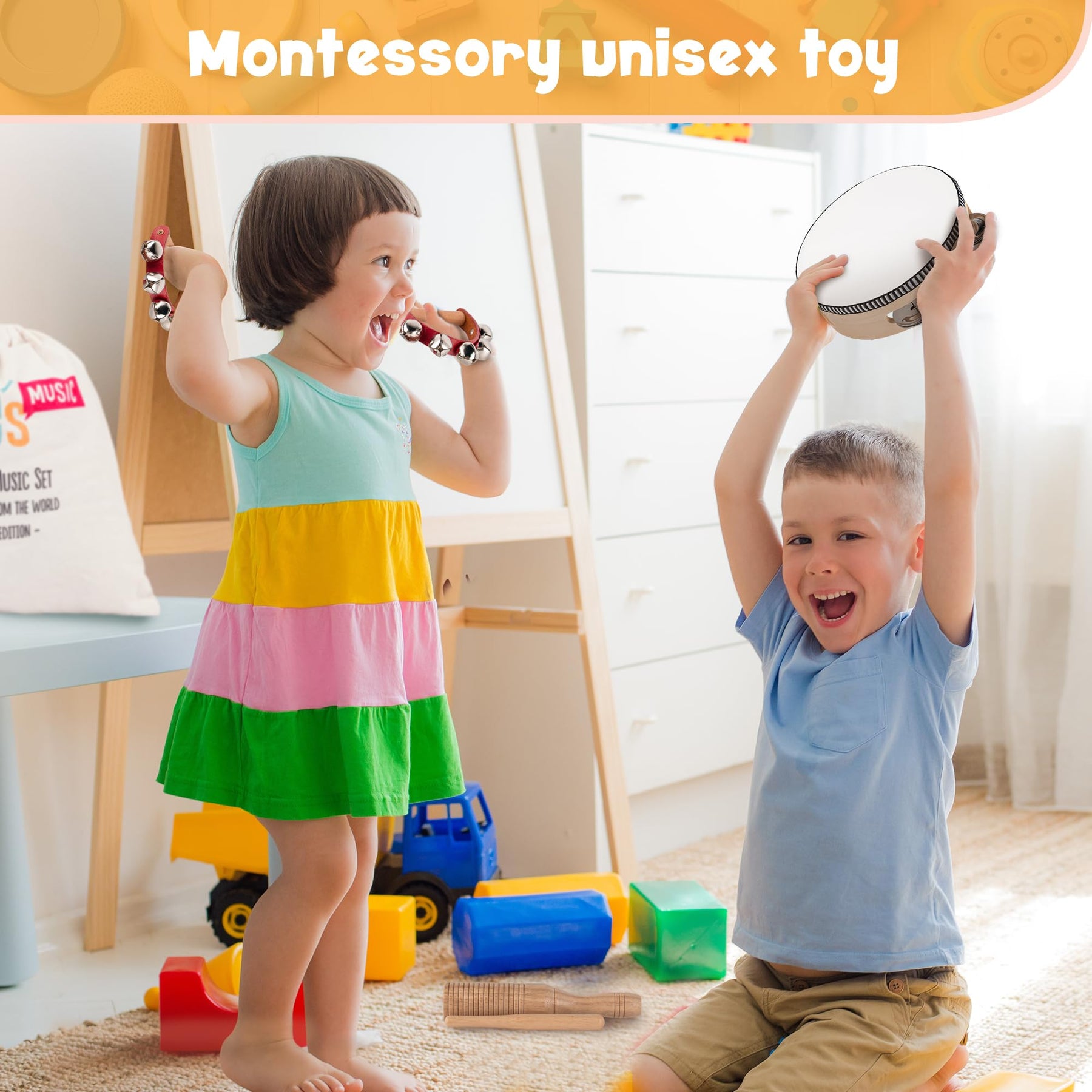 Wooden Musical Instrument Set for Kids