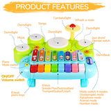 3-in-1 Musical Piano, Xylophone & Drum Set for Toddlers