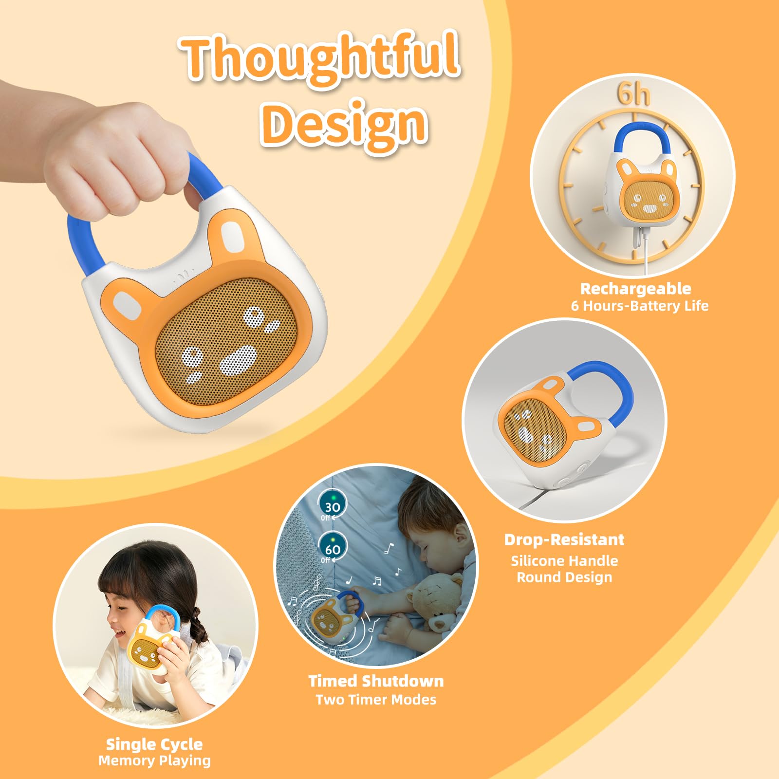 Portable Kids Music Player with Stories & Songs