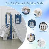 6-in-1 Toddler Slide & Climber Playset