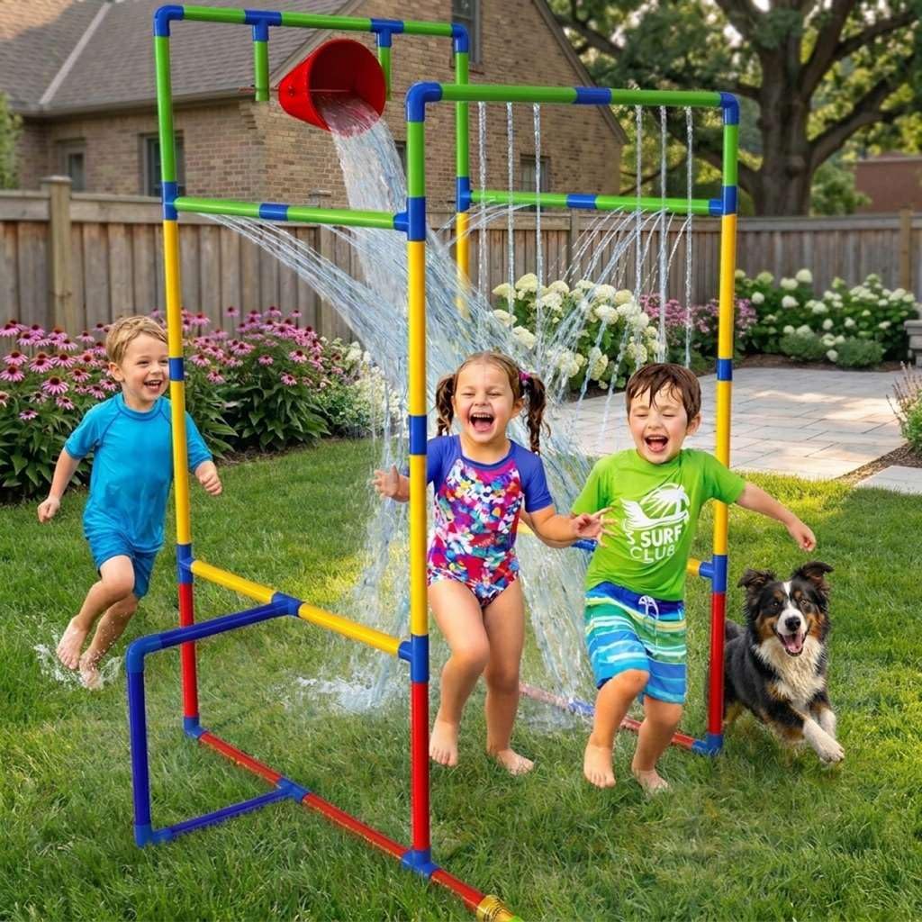 Kids Water Park Sprinkler Tunnel Set