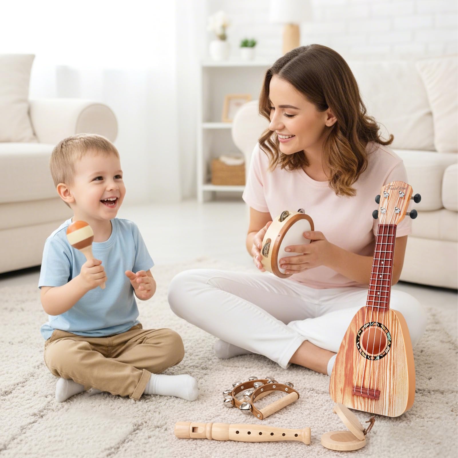 Montessori Guitar Toys for 2 3 Year Old Girl Boy Birthday Gifts