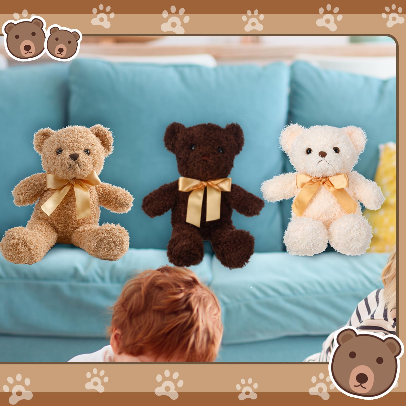 Teddy Bear Plush Set – 30 Pieces