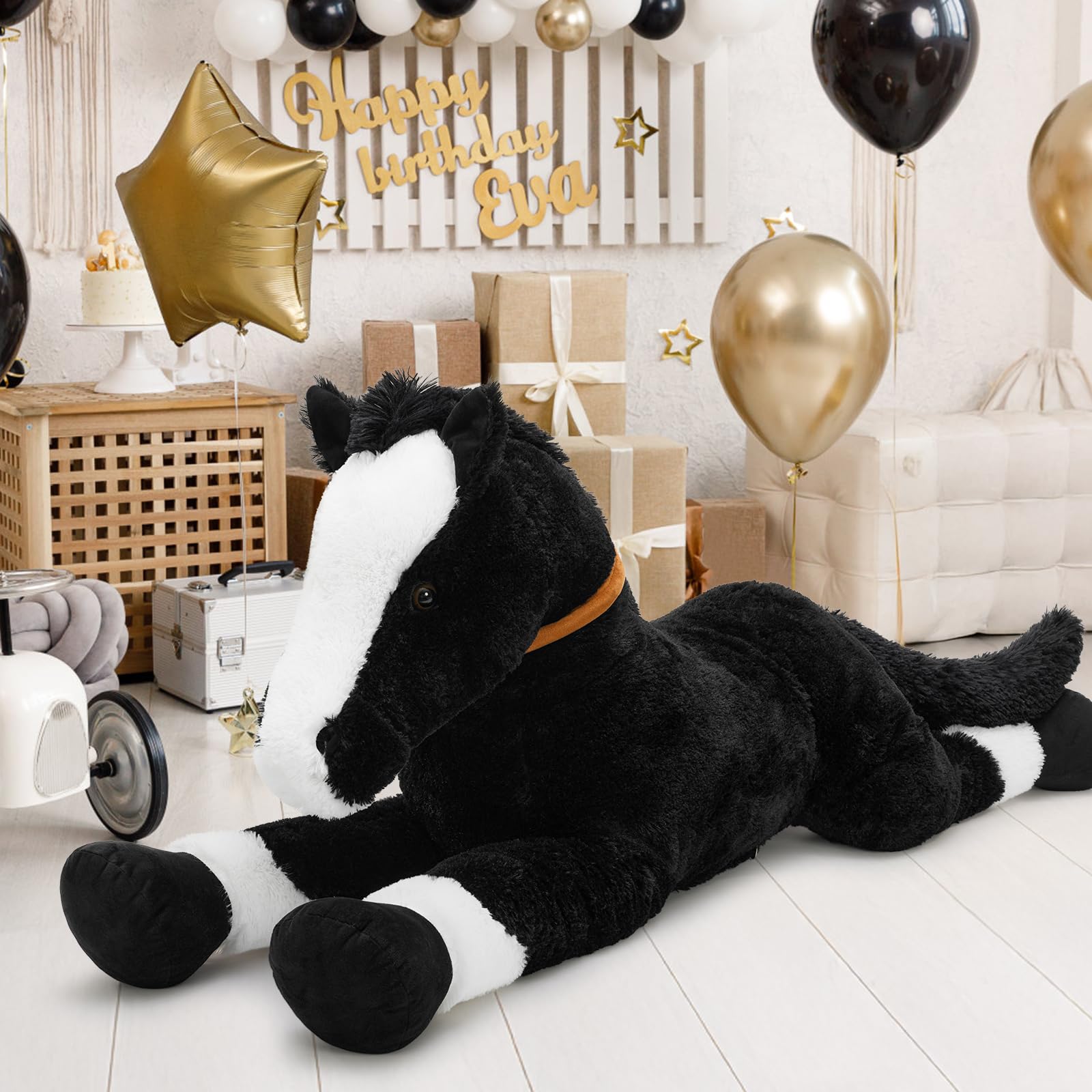 Tezituor Oversized Stuffed Horse Plush Toy