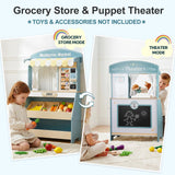 Kids Grocery Store & Puppet Theater Playset