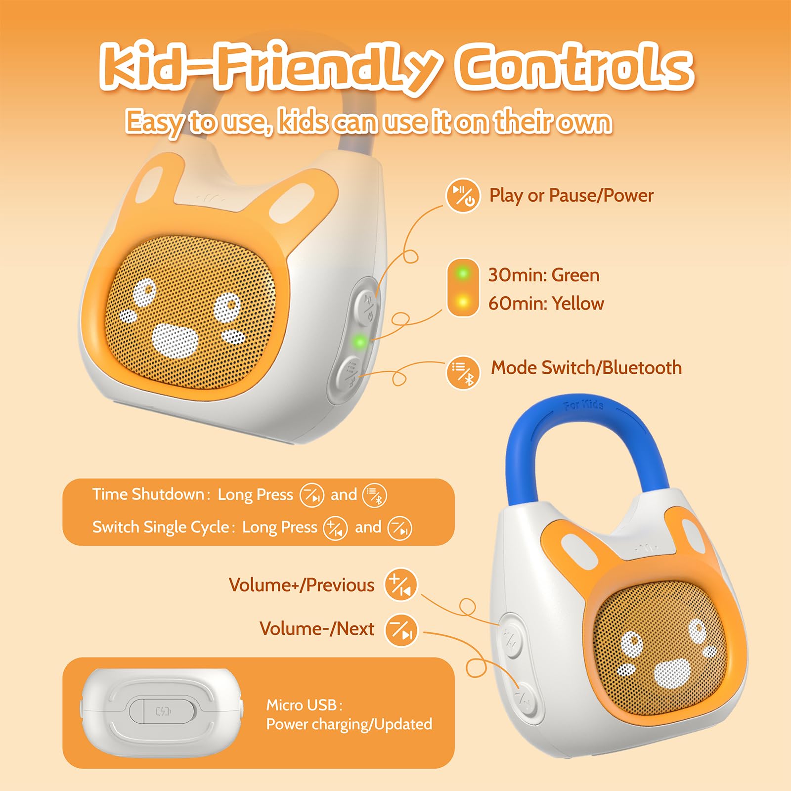 Portable Kids Music Player with Stories & Songs