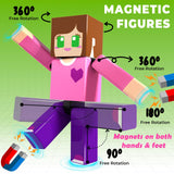 Magnetic Building Blocks Set – 210 Pieces