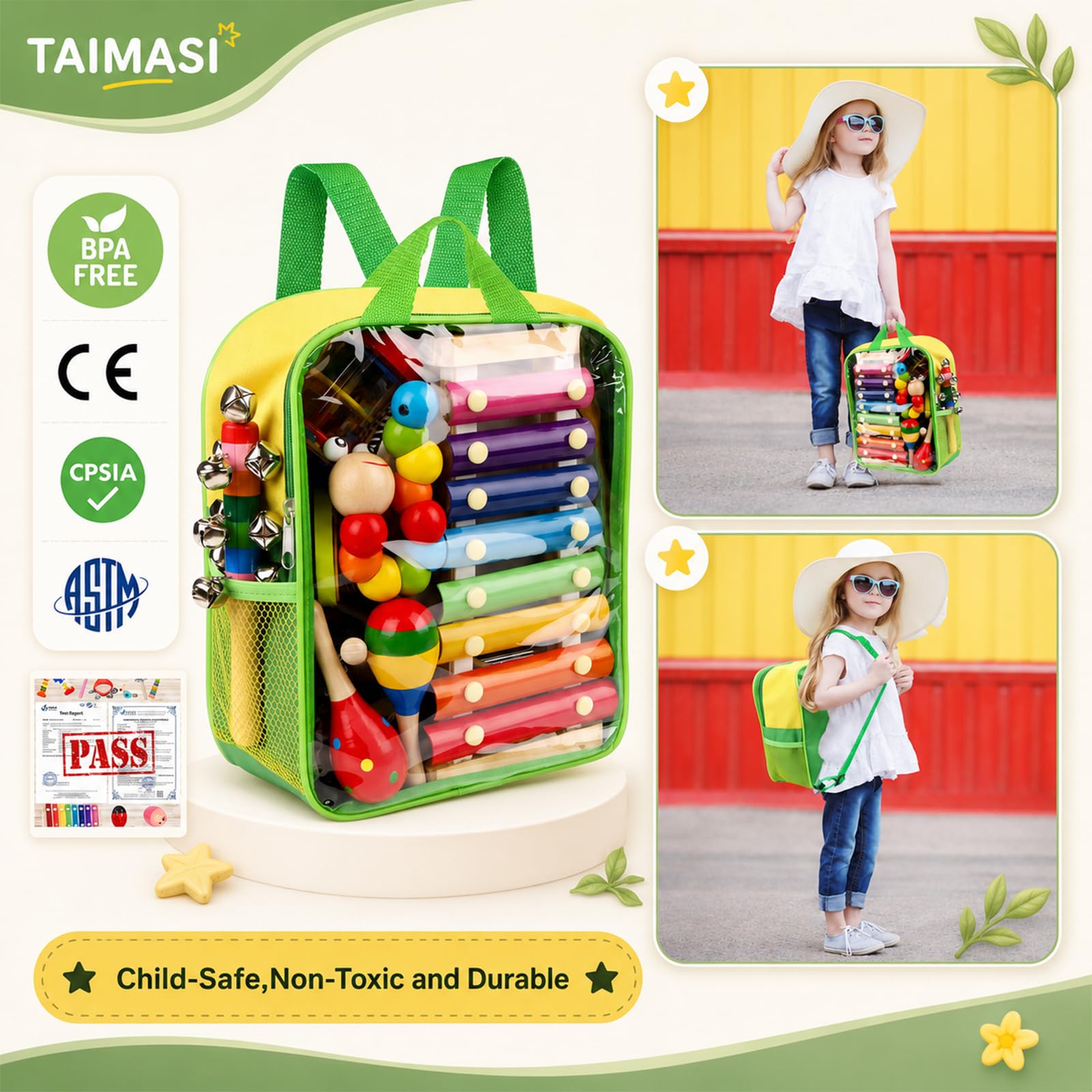 Wooden Musical Instrument Set – 33 Pieces