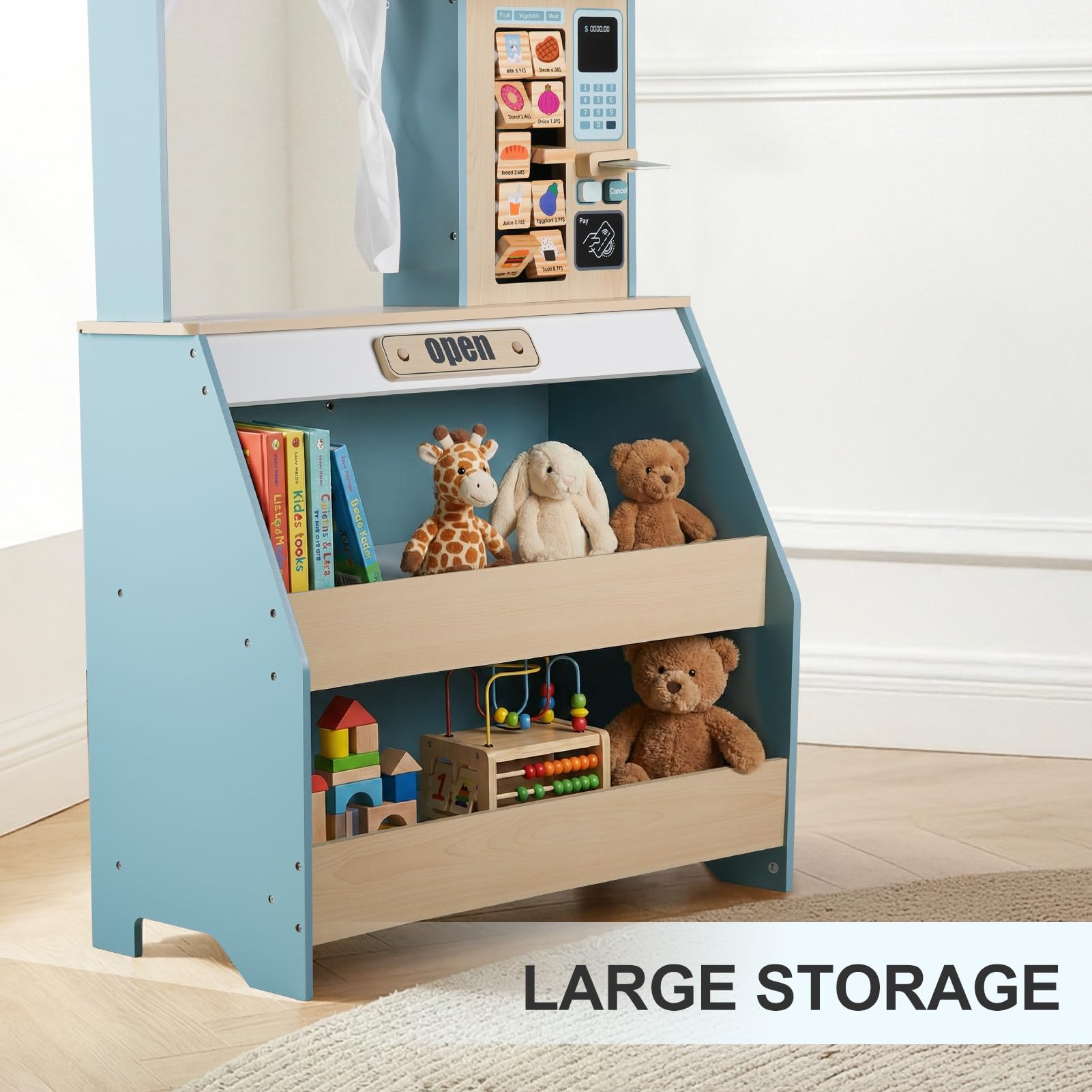 Kids Grocery Store & Puppet Theater Playset