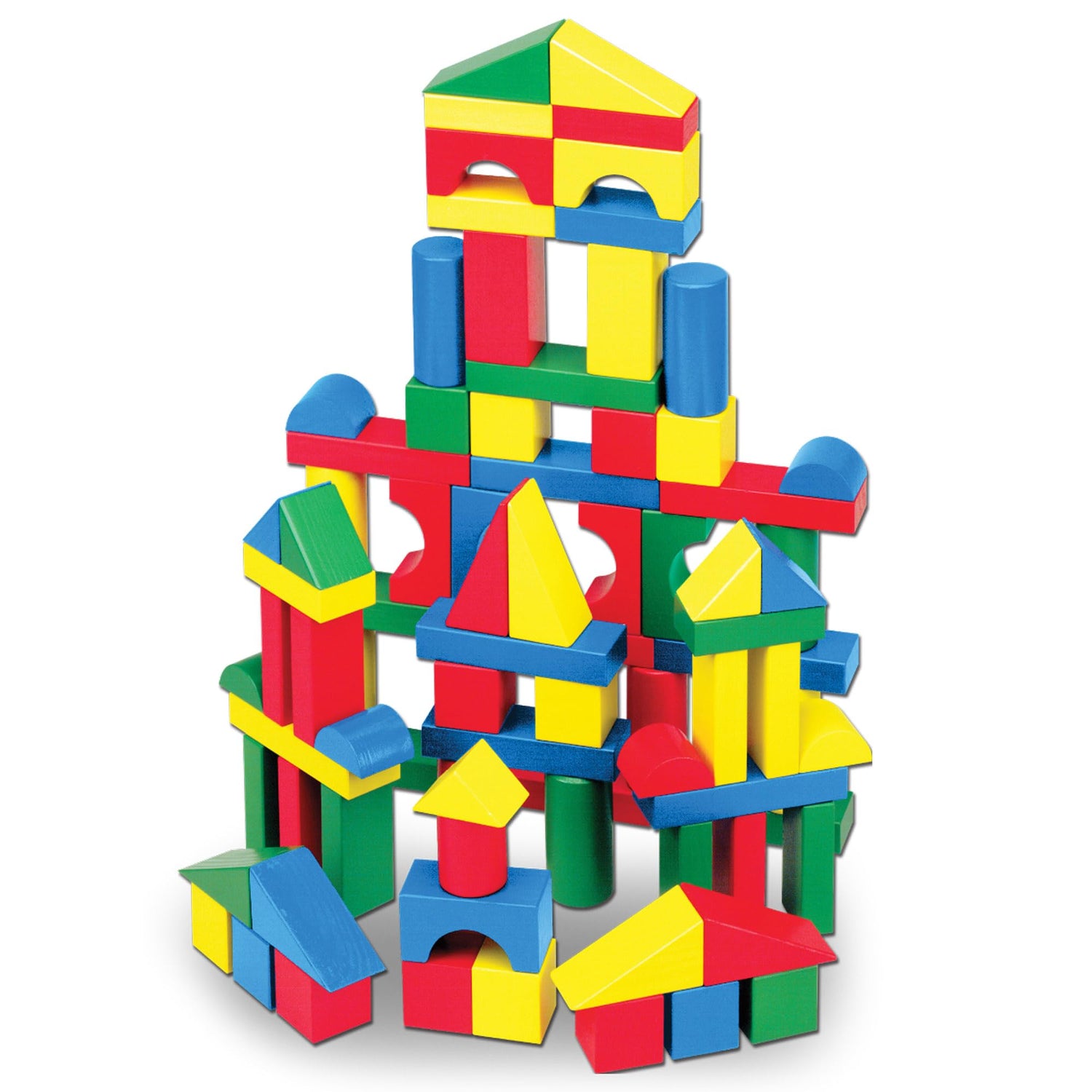 Wooden Building Blocks Set – 100 Pieces