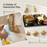 White Gold Play Kitchen Toys