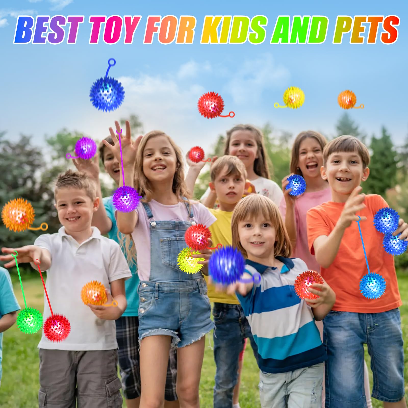 LED Light-Up Bouncy Ball Set – 12 Pieces