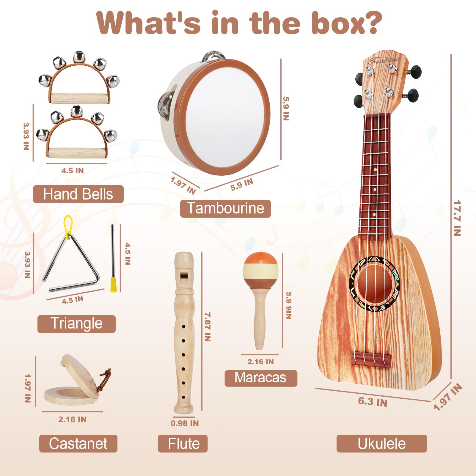 Montessori Guitar Toys for 2 3 Year Old Girl Boy Birthday Gifts