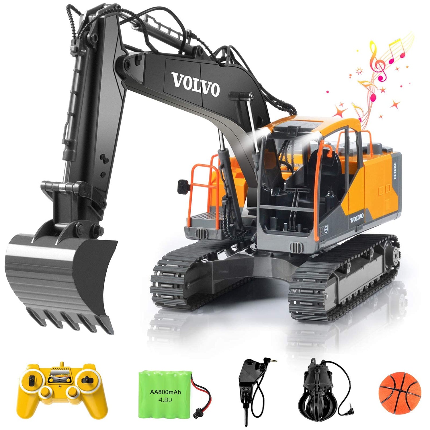 Remote Control Construction Vehicle with Lights & Sounds