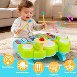 3-in-1 Musical Piano, Xylophone & Drum Set for Toddlers