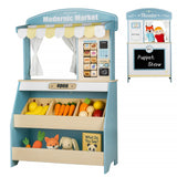 Kids Grocery Store & Puppet Theater Playset
