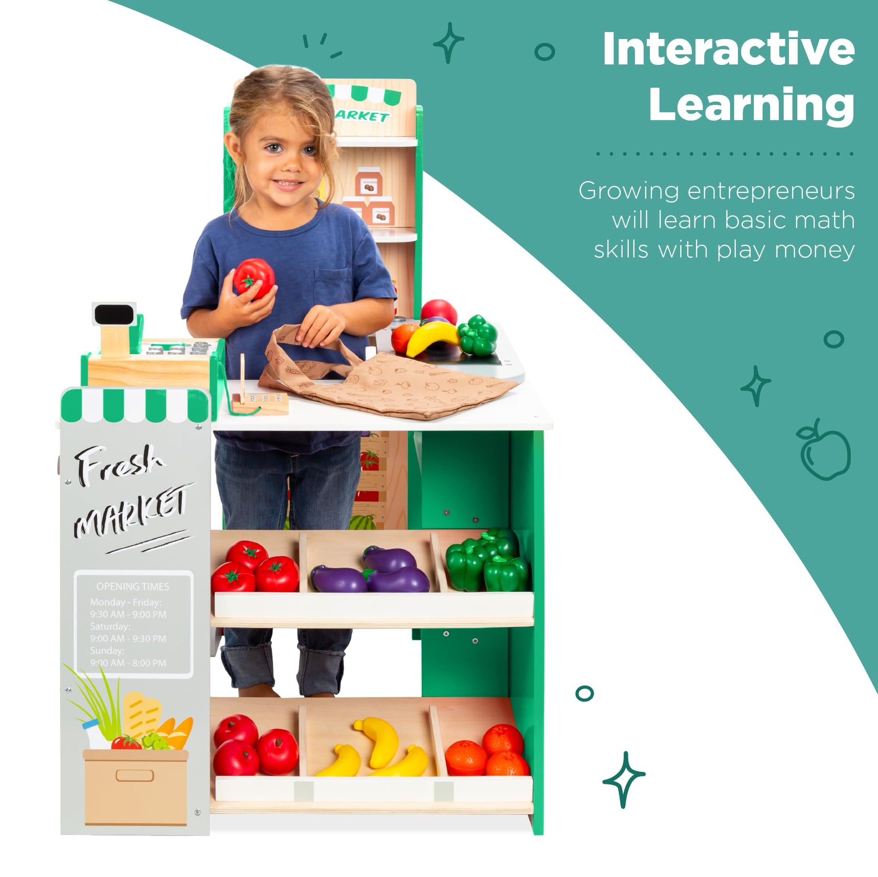 Kids Grocery Store Play Set