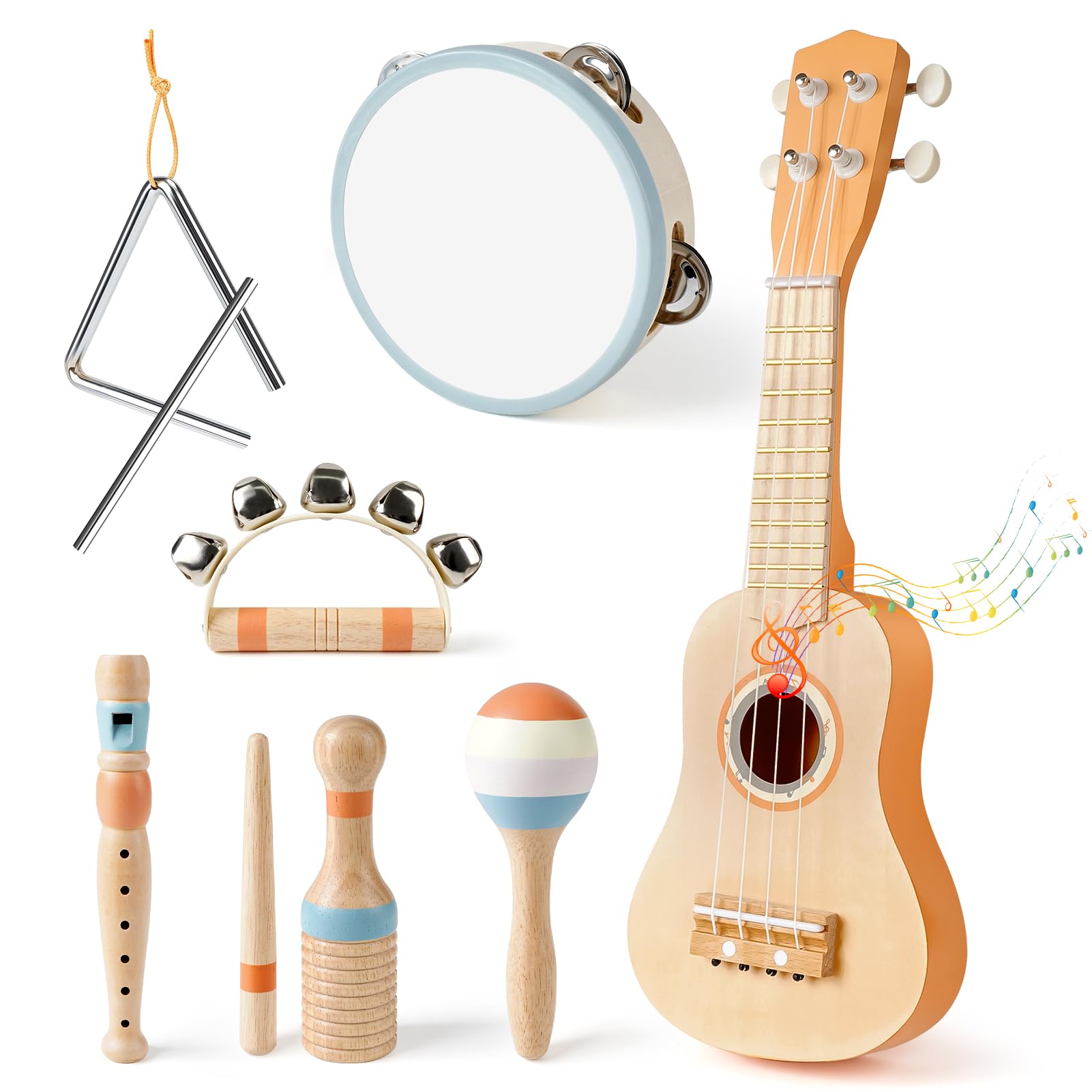 Montessori Guitar Toys for 2 3 Year Old Girl Boy Birthday Gifts