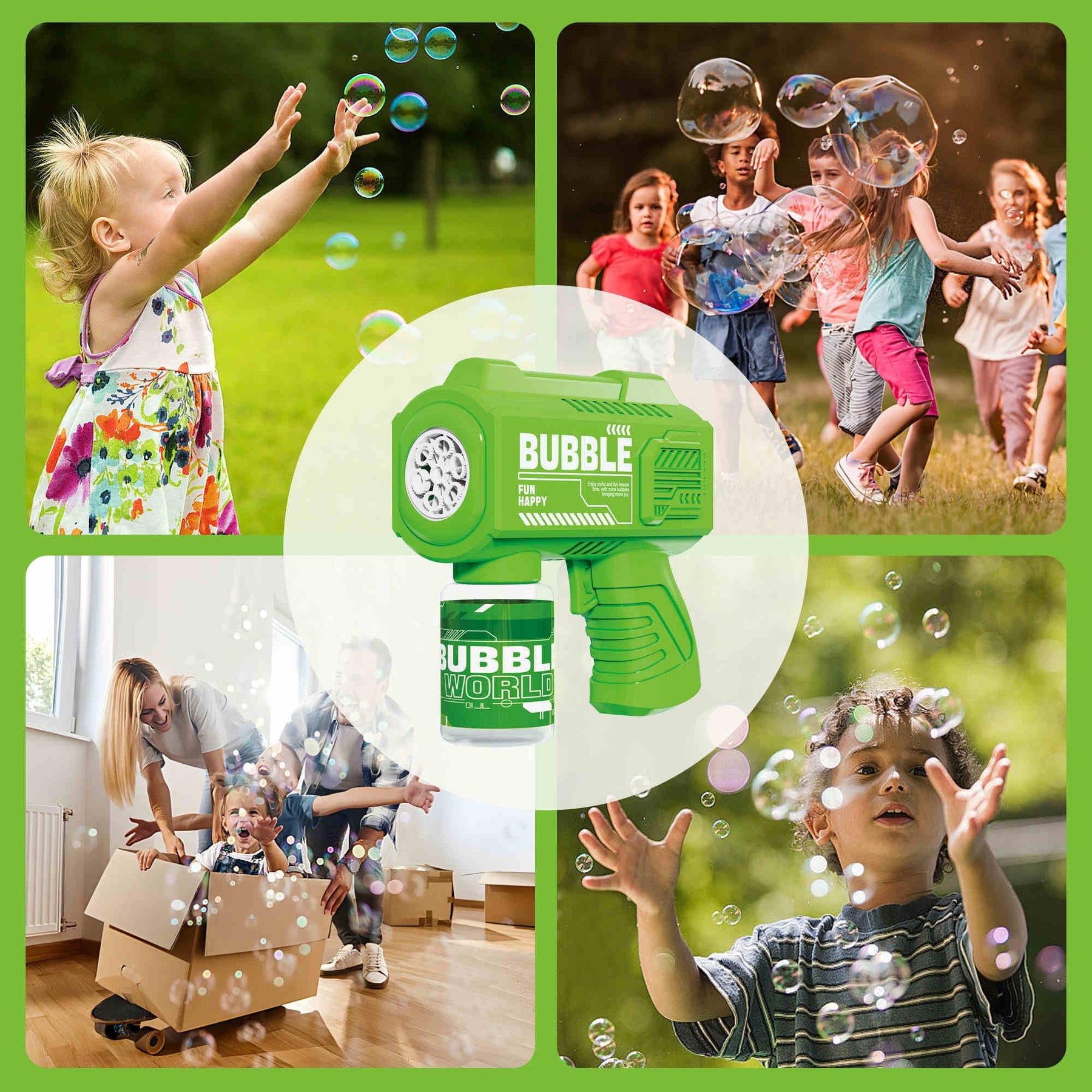 Automatic Bubble Gun Set – 8 Pack