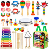 Wooden Musical Instrument Set – 33 Pieces