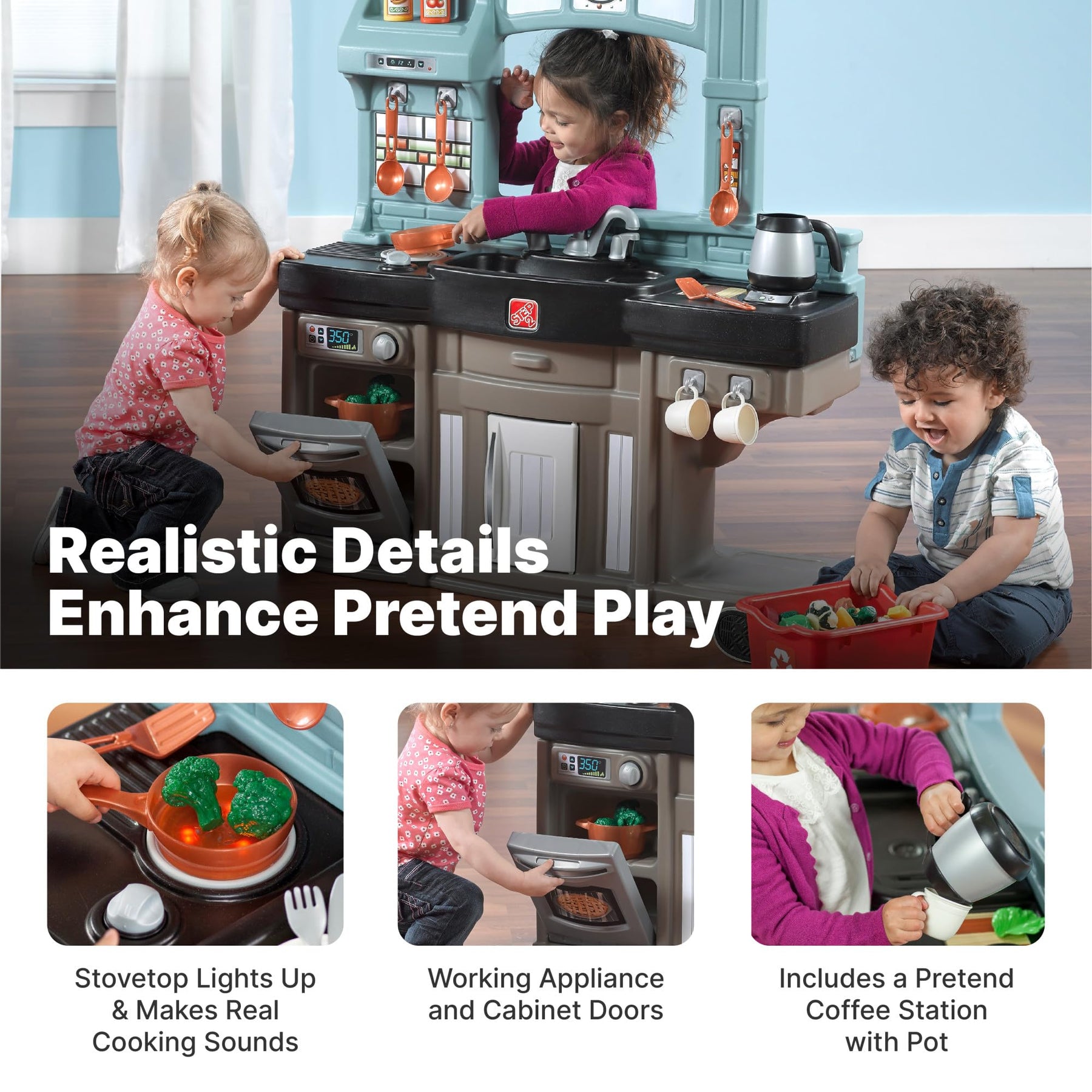Kids Kitchen Playset with Lights & Sounds