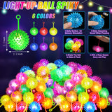 LED Light-Up Bouncy Ball Set – 12 Pieces
