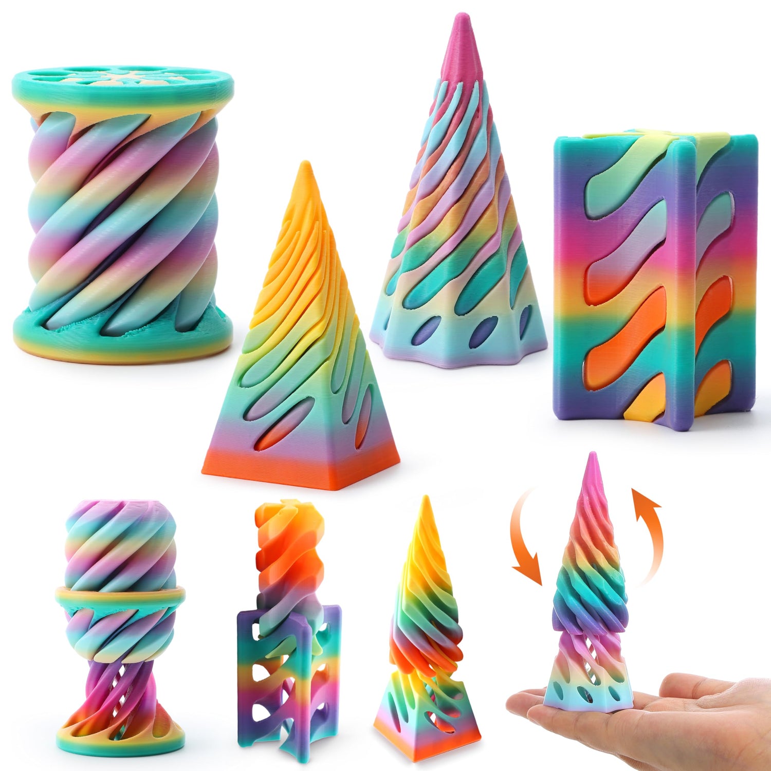 Impossible Cone Fidget Toy Set – 4 Pack