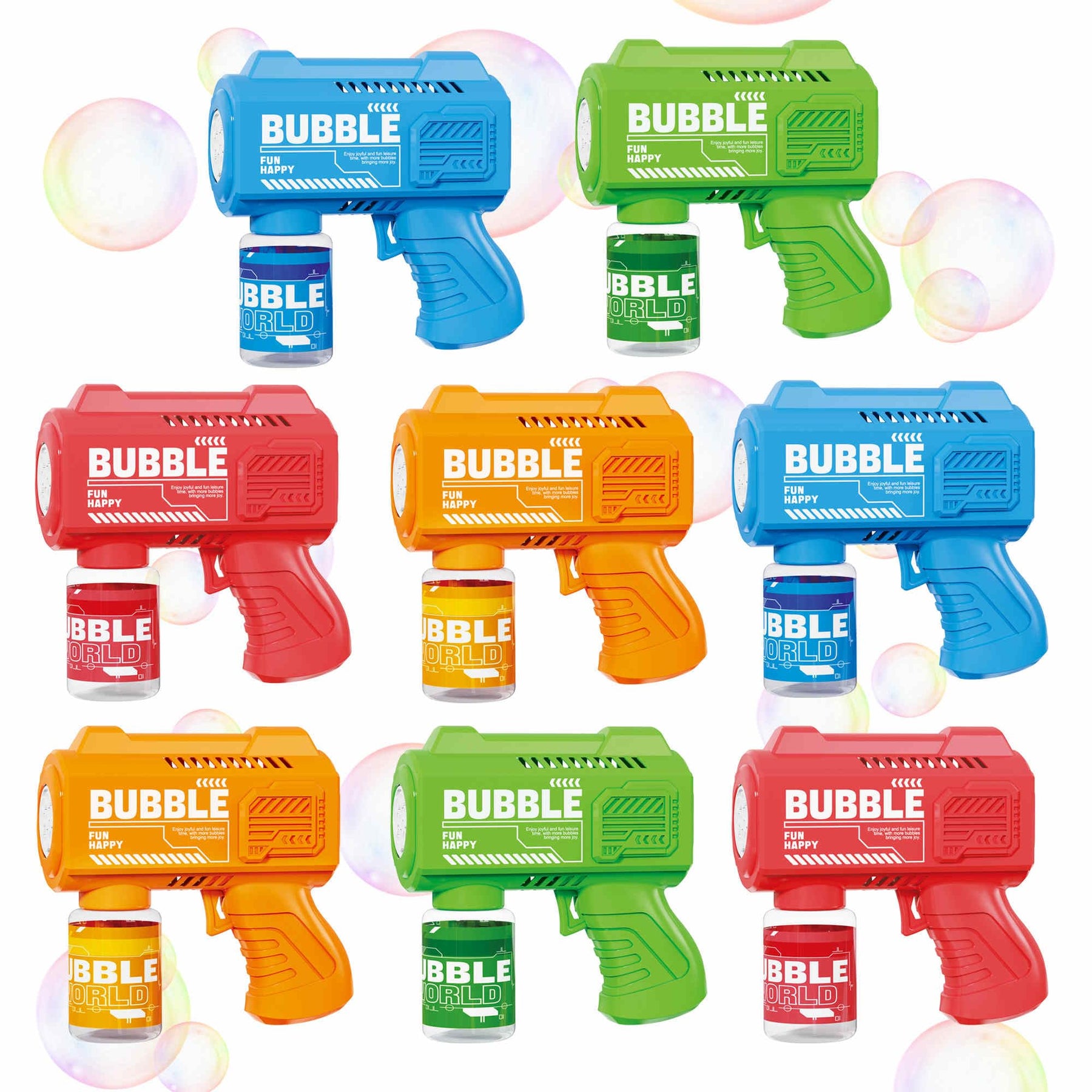 Automatic Bubble Gun Set – 8 Pack