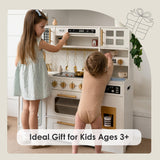 White Gold Play Kitchen Toys