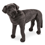 Giant Black Lab Plush Dog