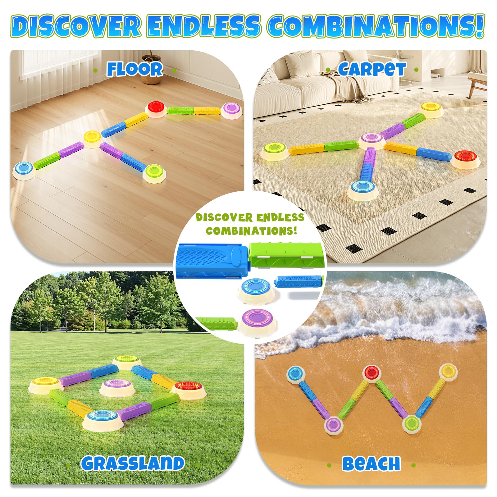 Wee Wonders Balance Beams Stepping Stones for Kids