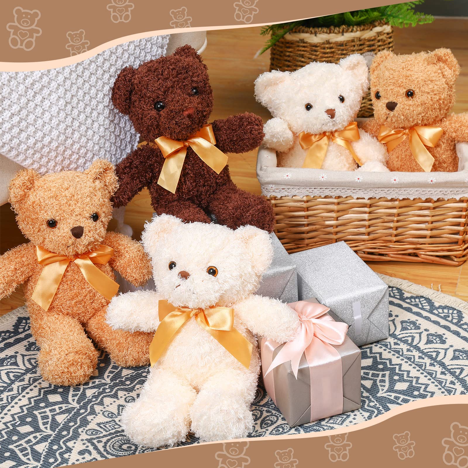 Teddy Bear Plush Set – 30 Pieces
