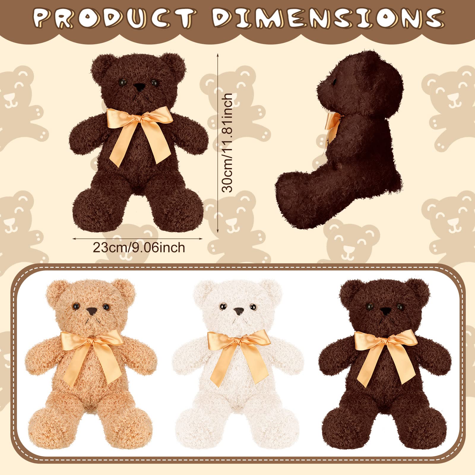 Teddy Bear Plush Set – 30 Pieces