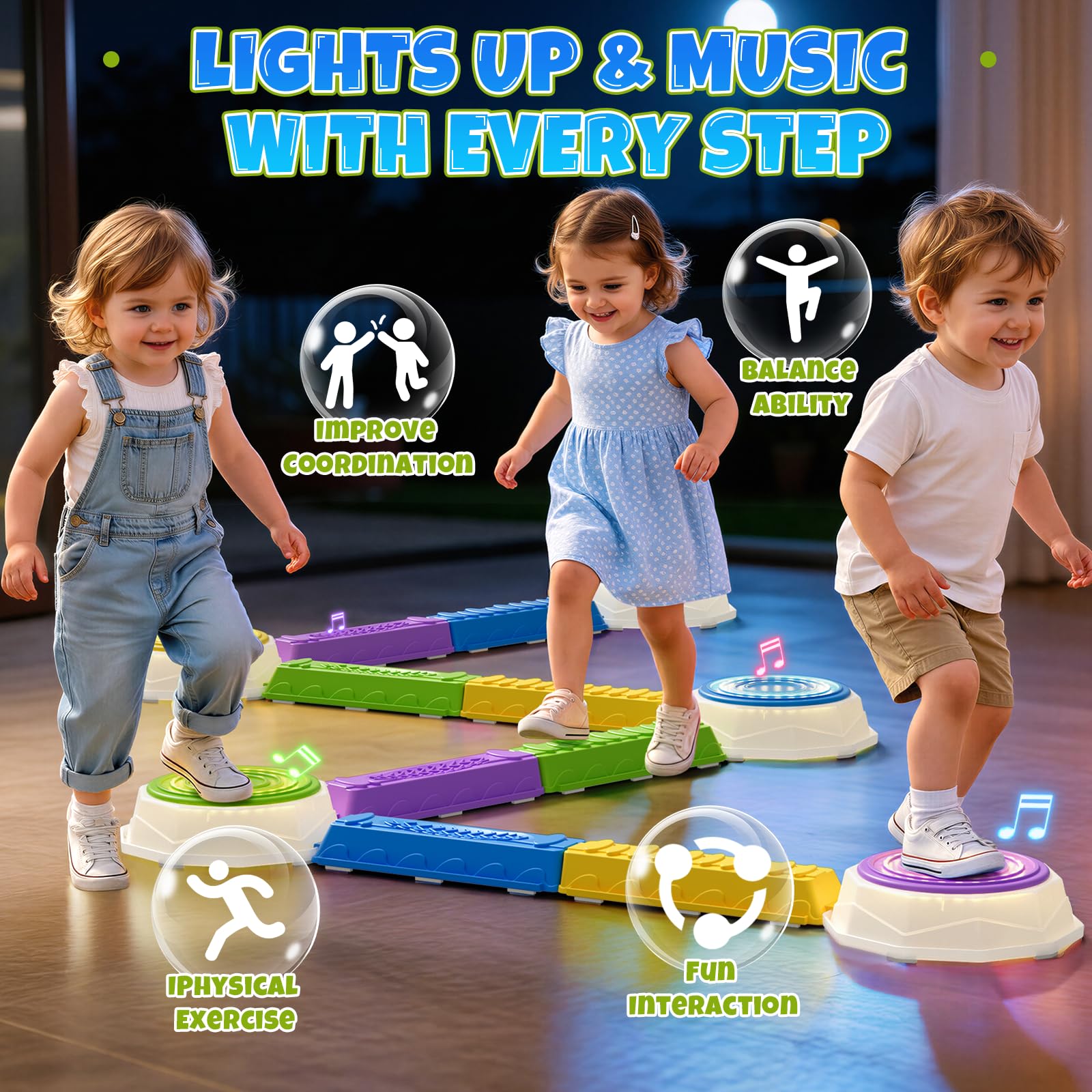 Wee Wonders Balance Beams Stepping Stones for Kids