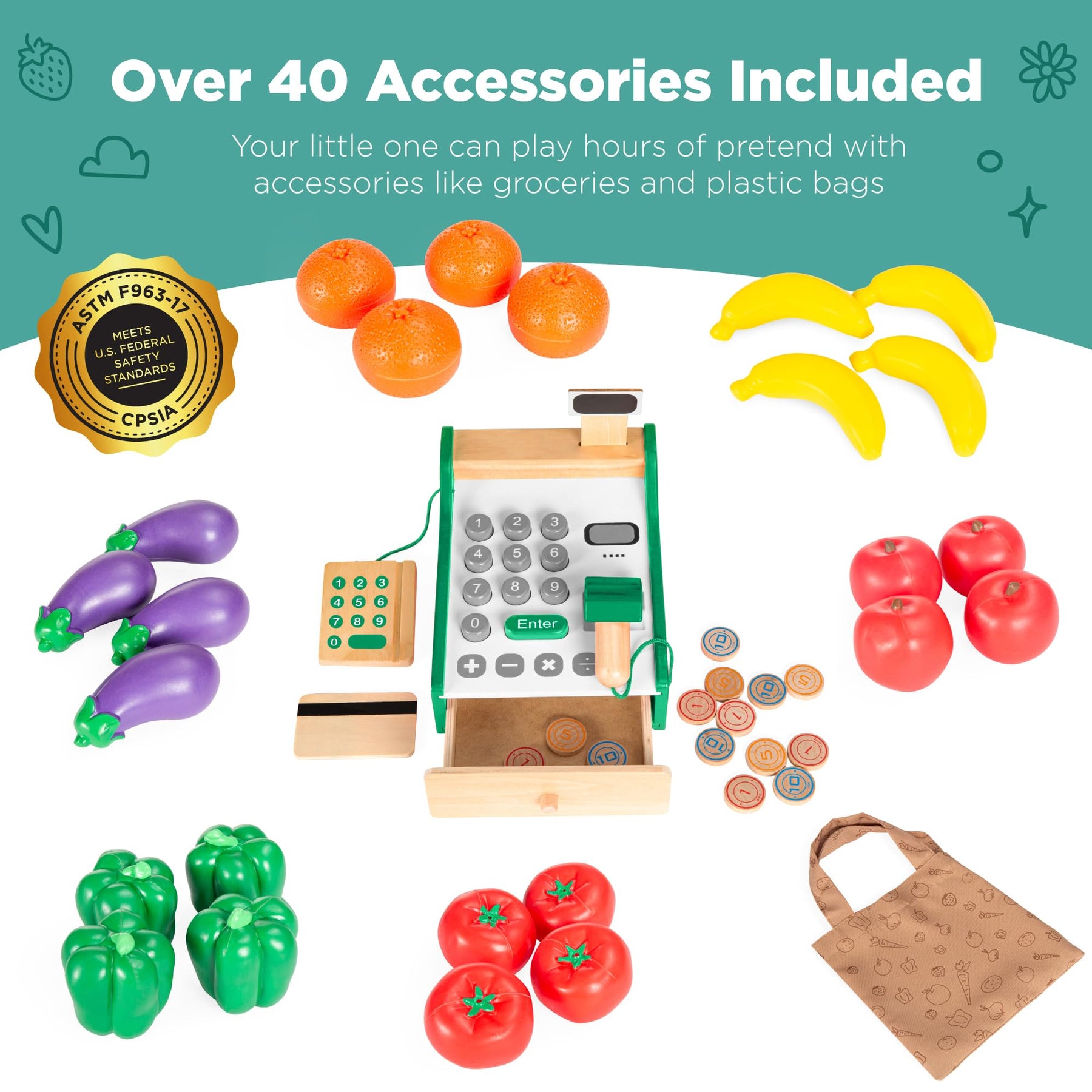 Kids Grocery Store Play Set