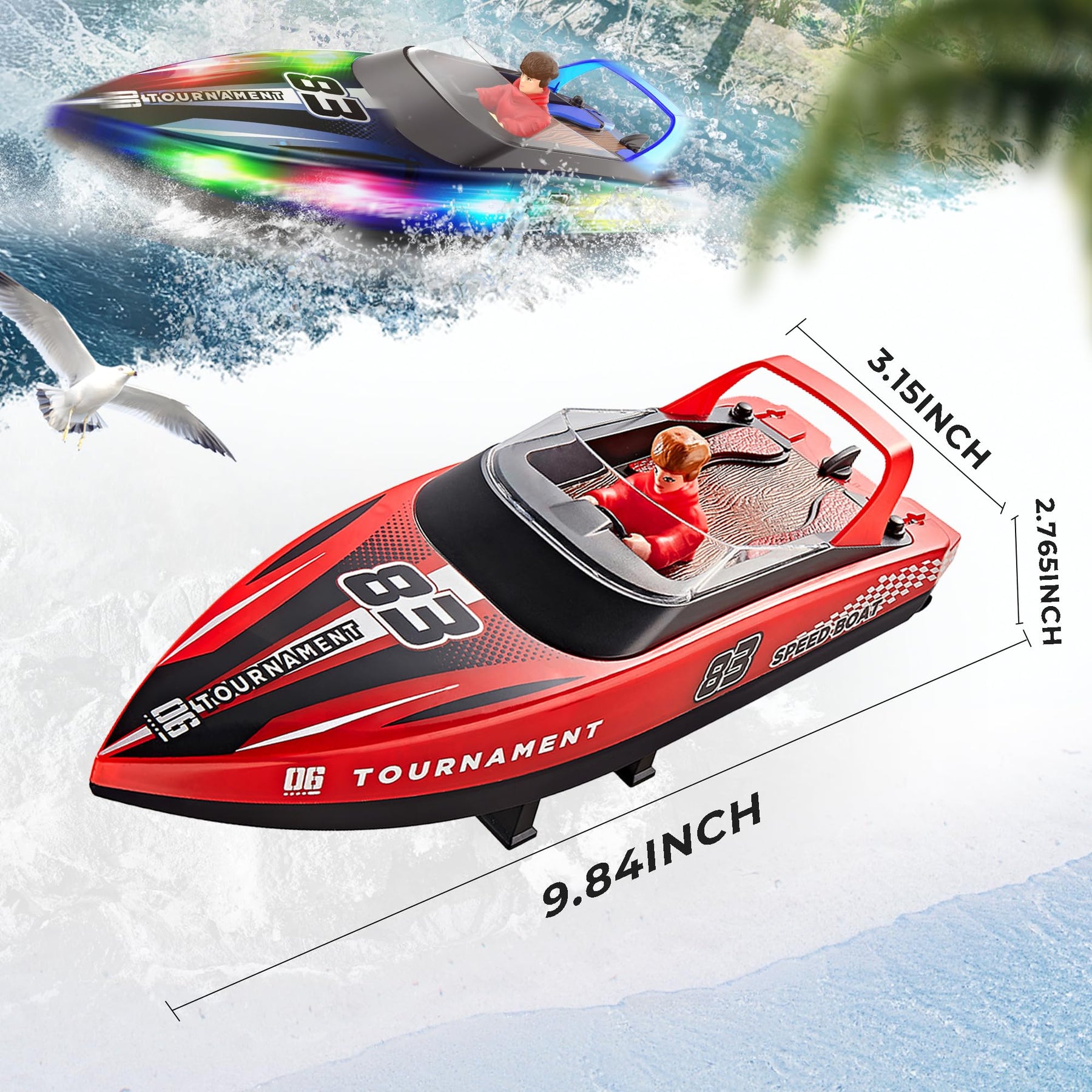 Remote Control Speed Boat – 2 Pack