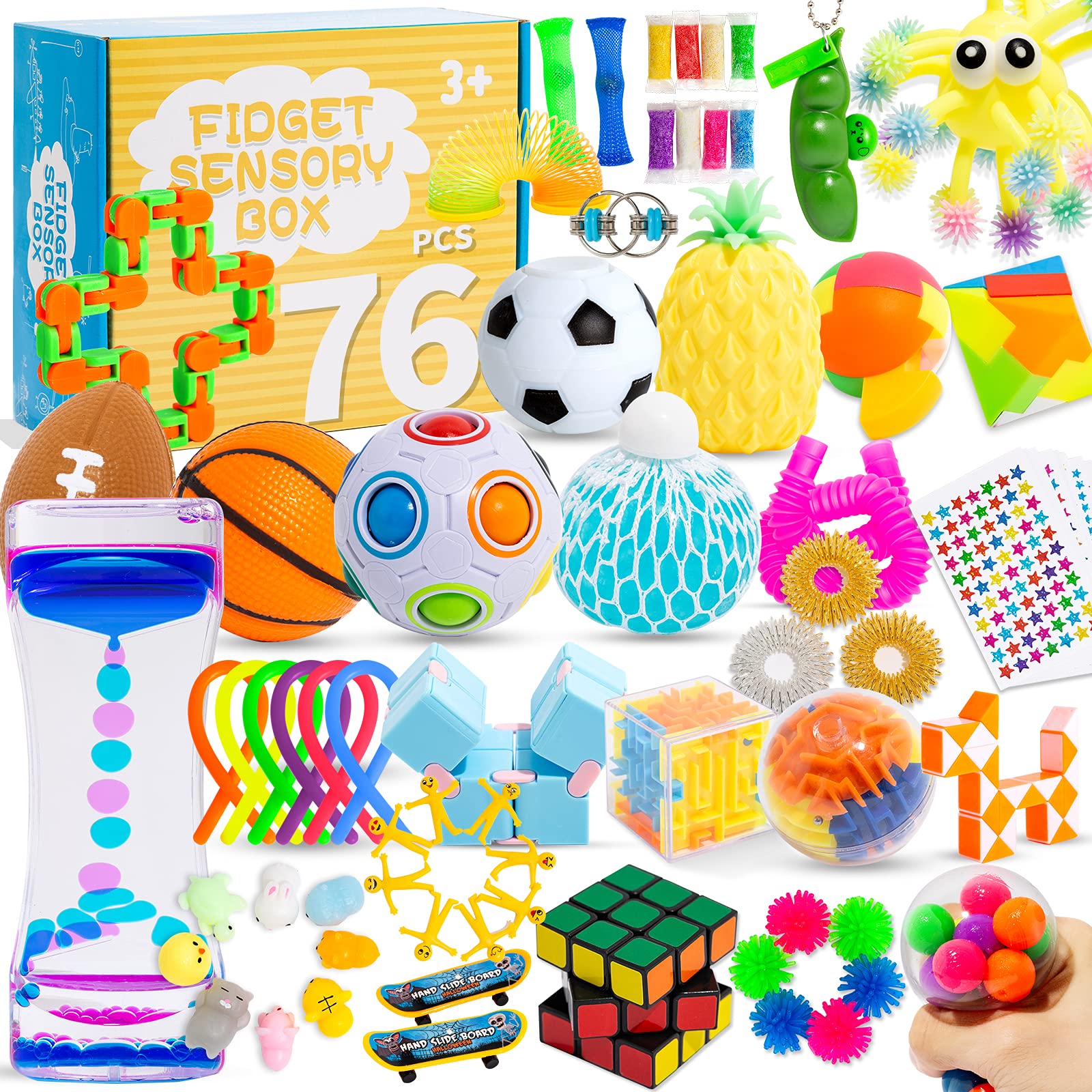 Sensory Fidget Toy Set – 76 Pieces
