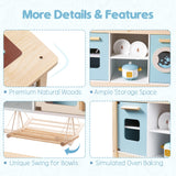 Wooden Play Kitchen Set for Kids