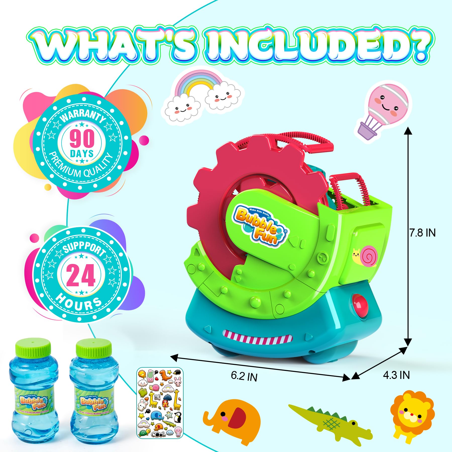 Extra Large Bubble Machine with Solution