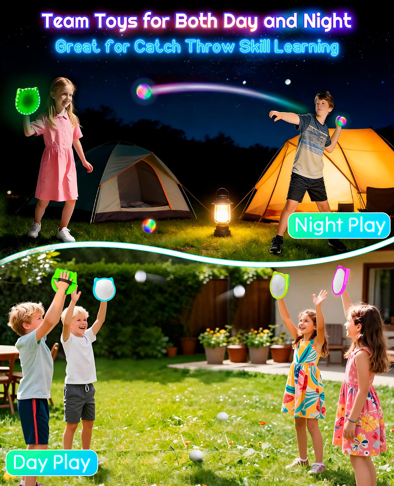 LED Toss & Catch Ball Game Set