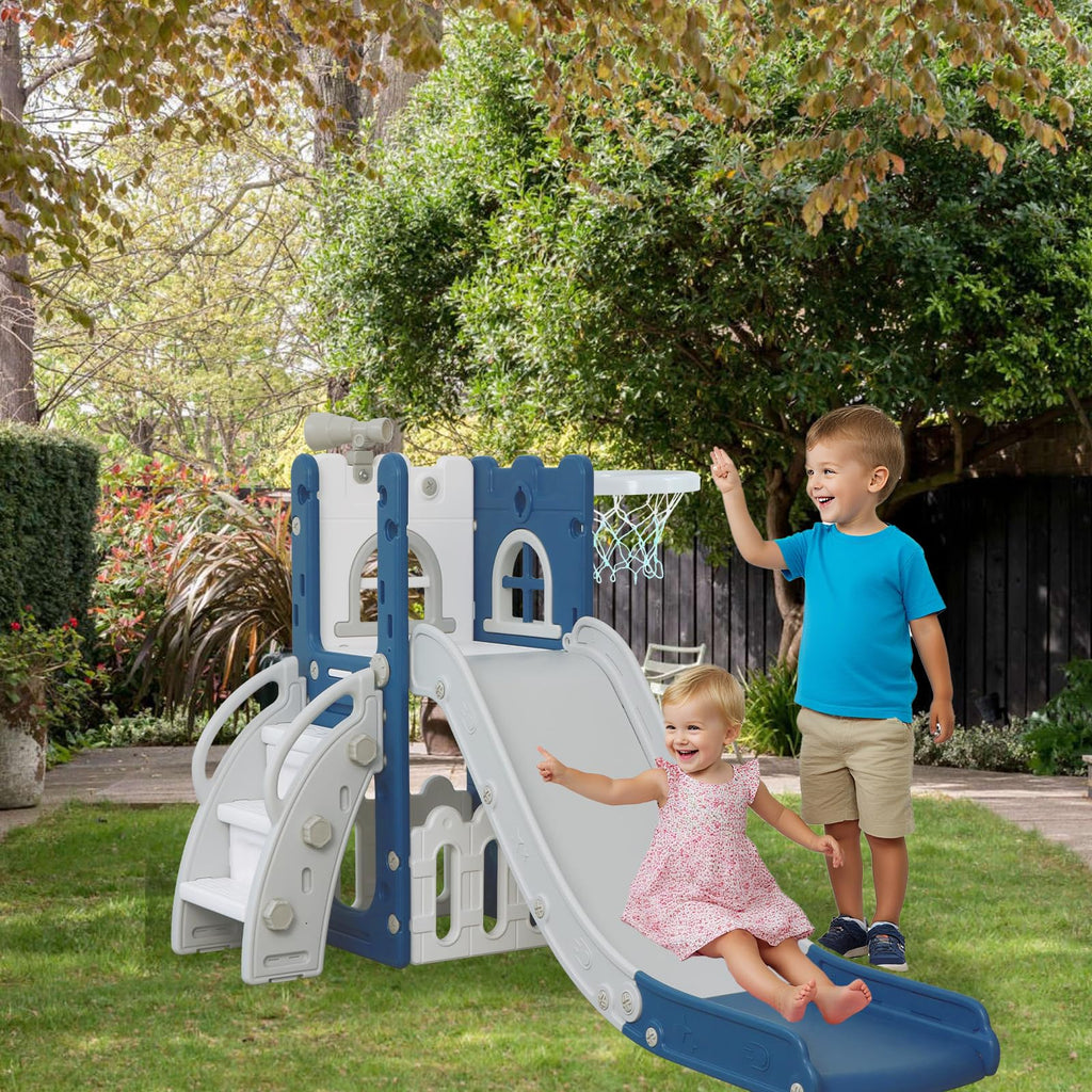 6-in-1 Toddler Slide & Climber Playset